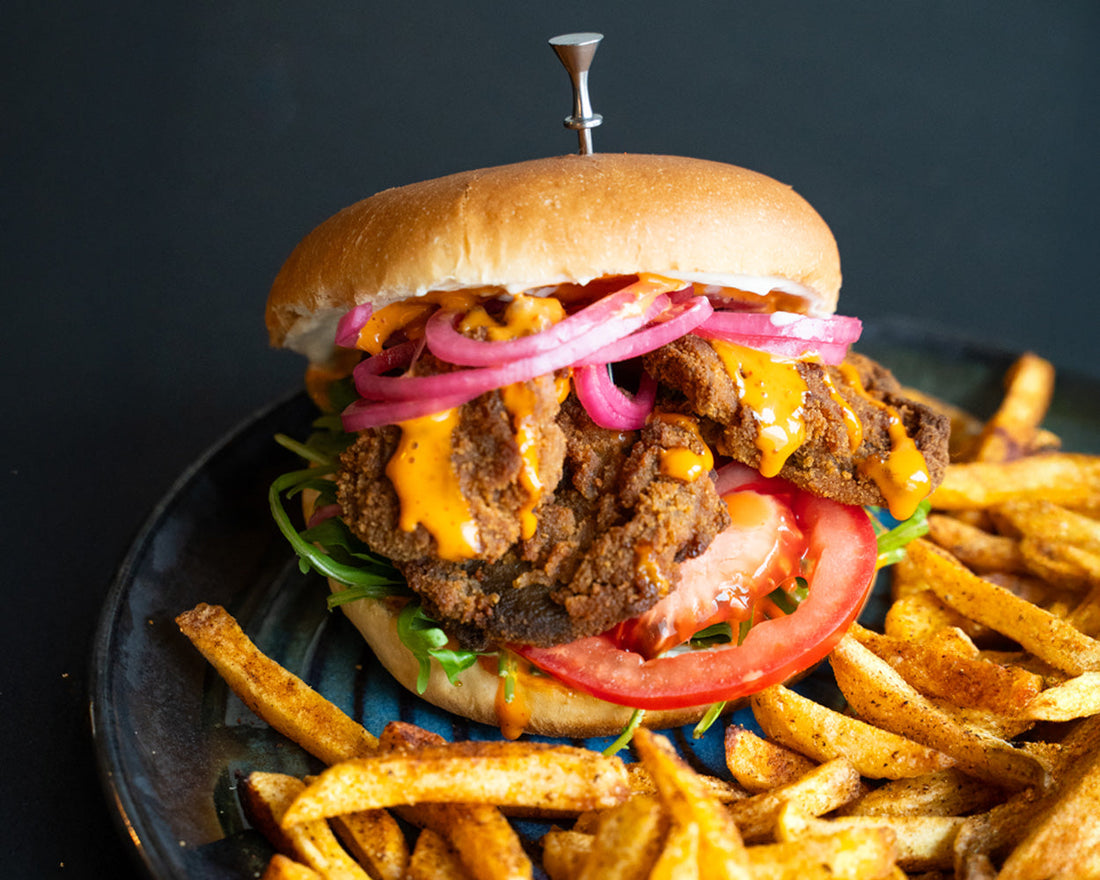 Kentucky-Style Fried Mushroom Burger